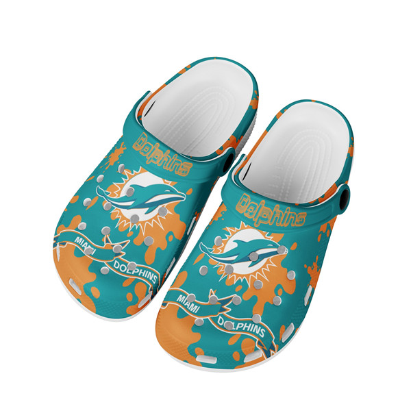 Men's Miami Dolphins Bayaband Clog Shoes 002 Men's Miami Dolphins Bayaband Clog Shoes 002